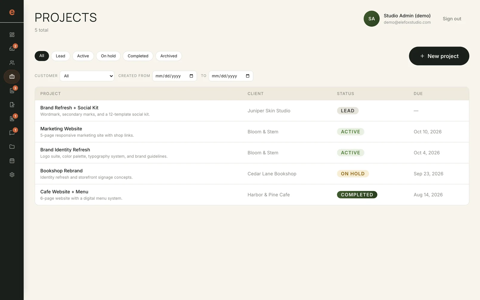 Client Portal screen 3